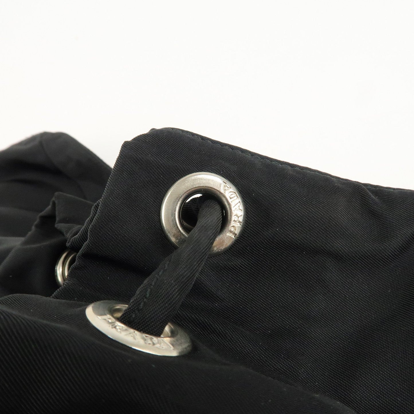 PRADA Triangle Logo Nylon Leather Back Pack Black B5885  d