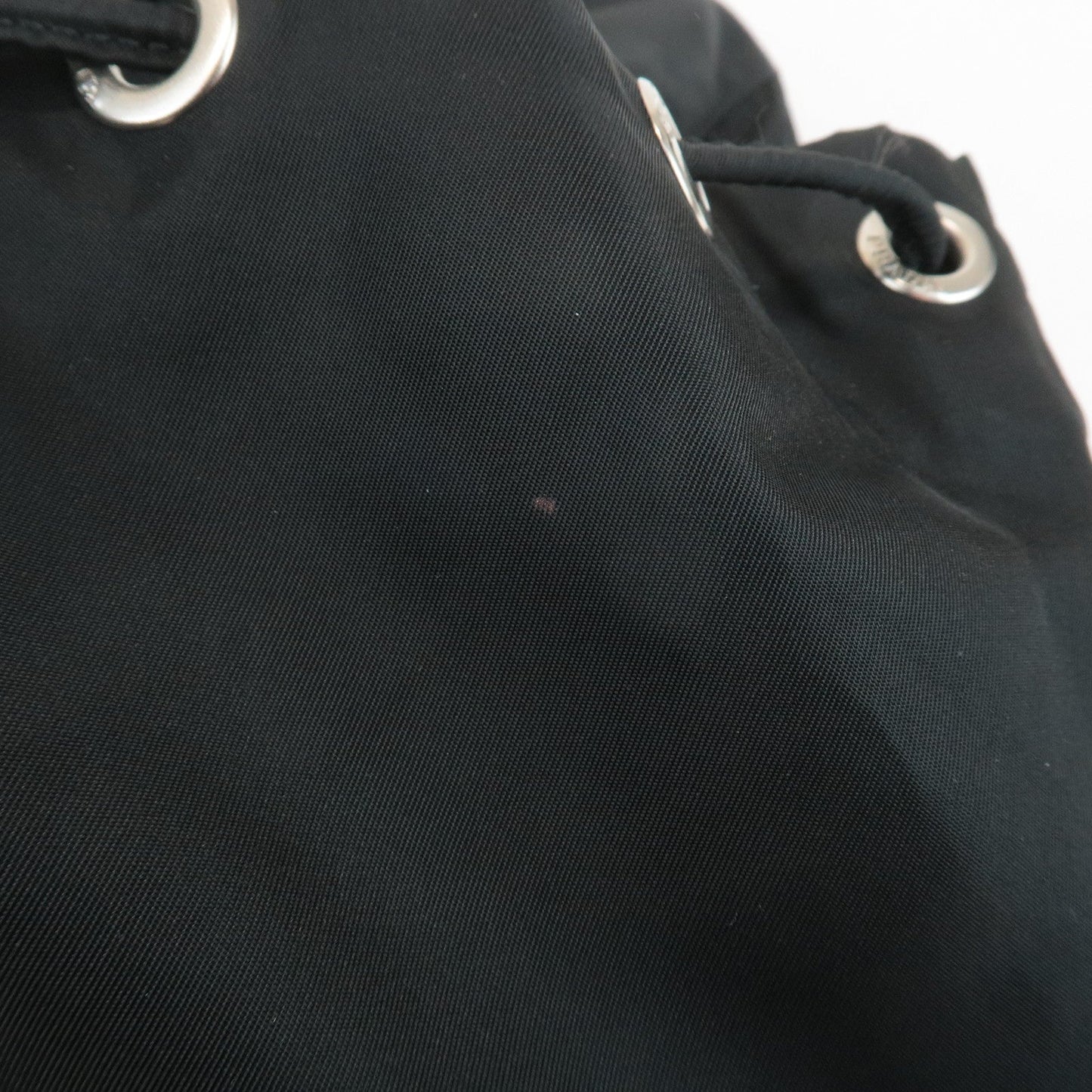PRADA Triangle Logo Nylon Leather Back Pack Ruck Sack Black B2811  d