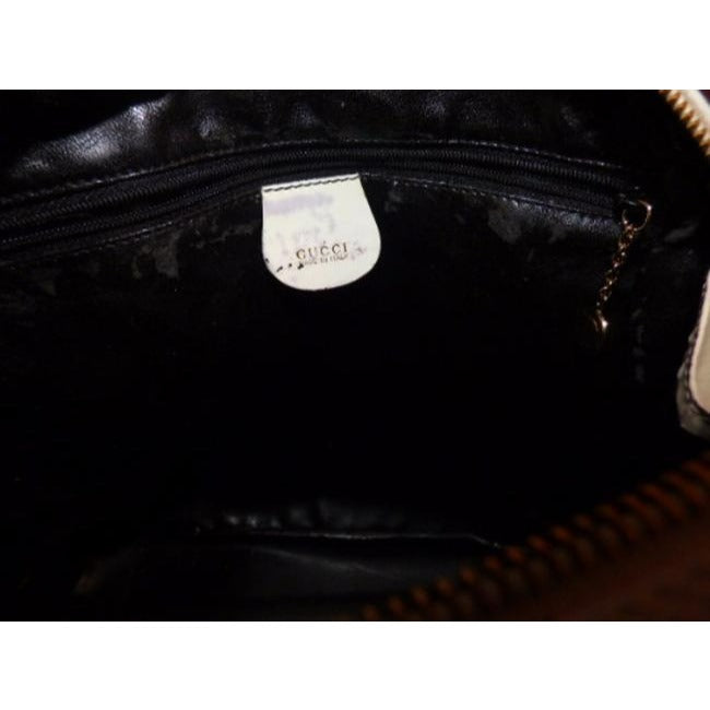 Gucci   Ivory Patent Leather Satchel