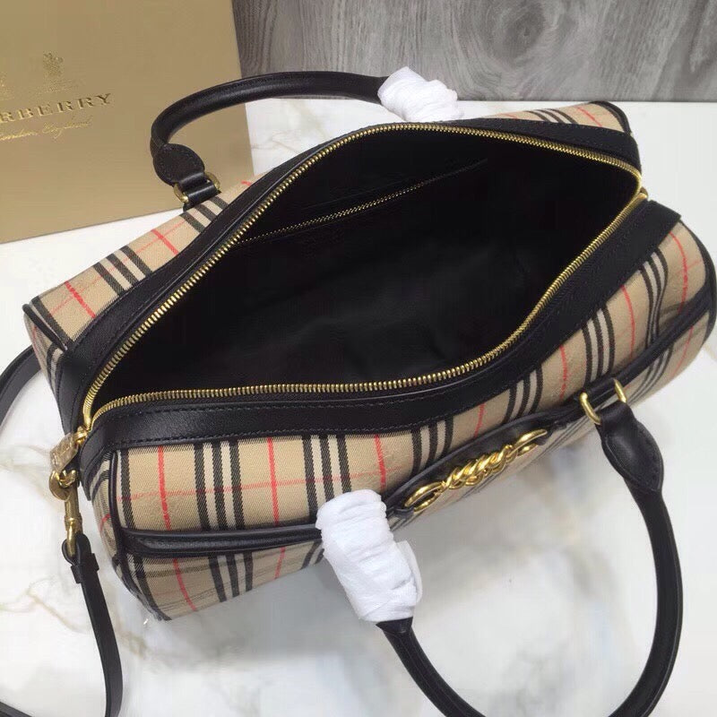 Top Quality Small 1983 Check LiNike Bowling Bag Black/Brown For Women, Women’s Bags 9.1in/23cm