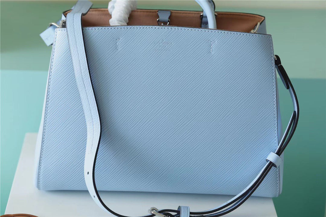 Top Quality Marelle Tote MM Epi Bleu Nuage Blue For Women, Womens Handbags, Shoulder And Crossbody Bags 11.8in/30cm Top Quality 