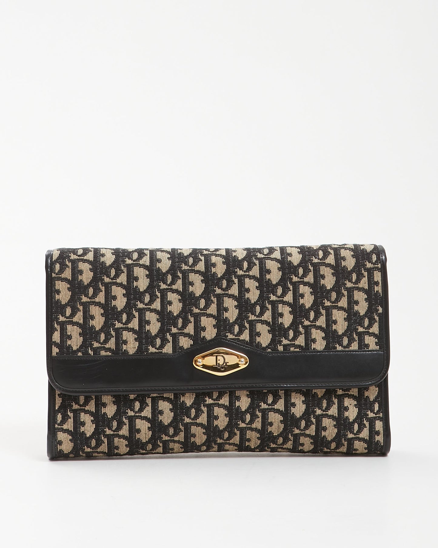 Dior Navy   Trotter Chain Clutch