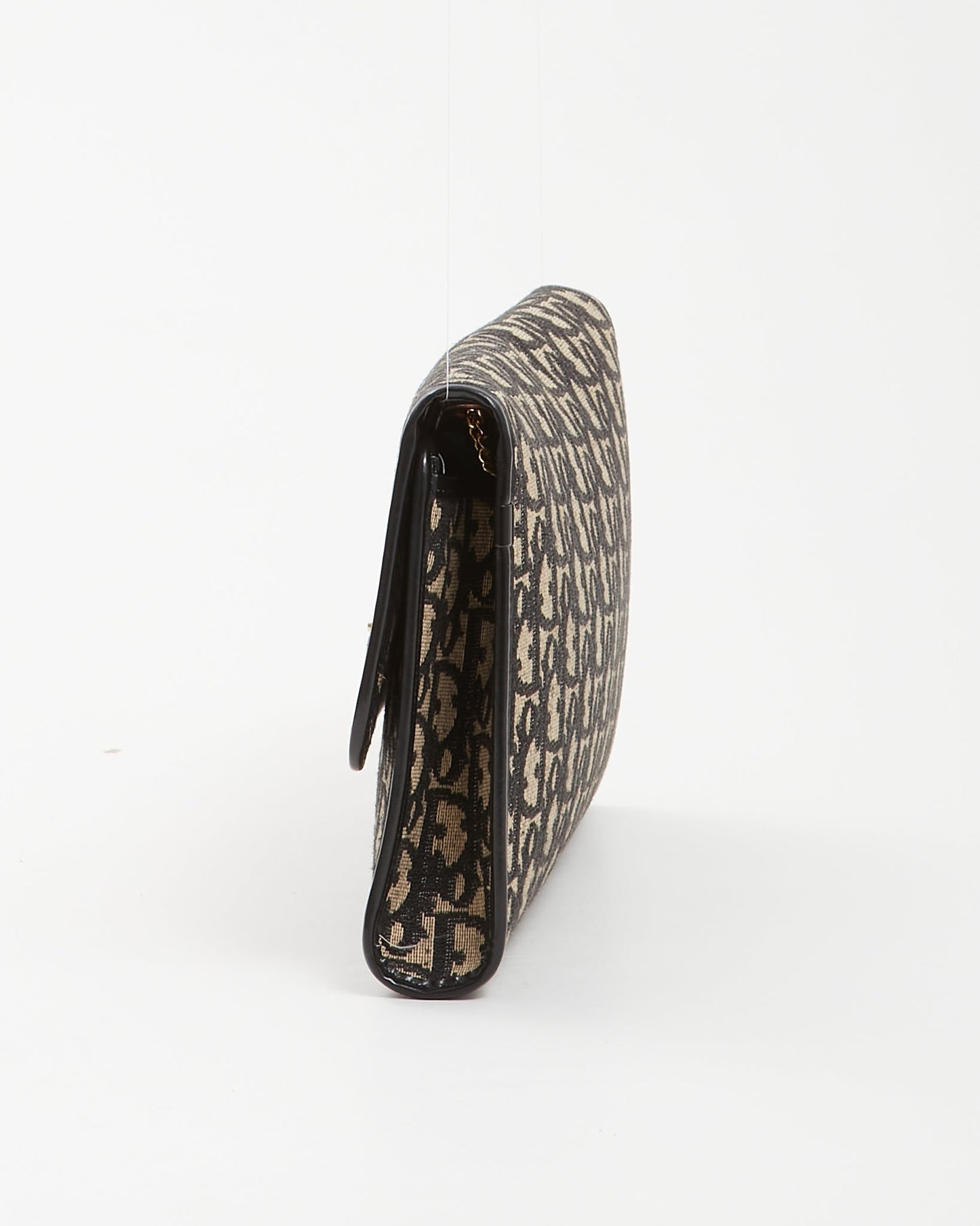 Dior Navy   Trotter Chain Clutch