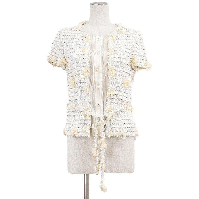 Chanel Tweed Linen Blend Jacket