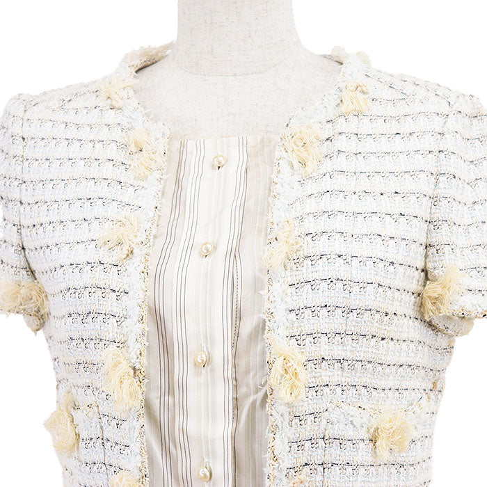 Chanel Tweed Linen Blend Jacket