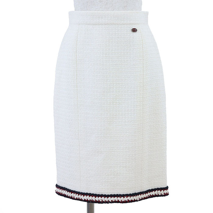 Chanel P38607 Tweed Wool Silk Skirt