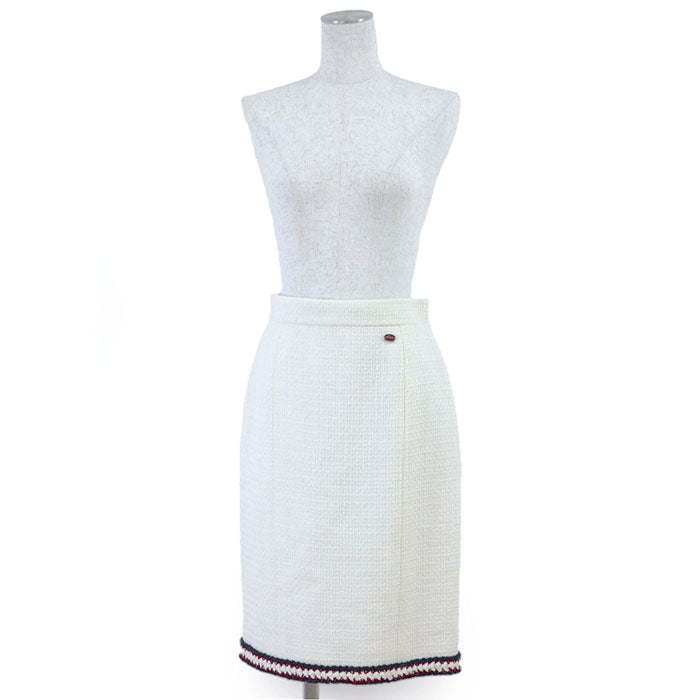 Chanel P38607 Tweed Wool Silk Skirt