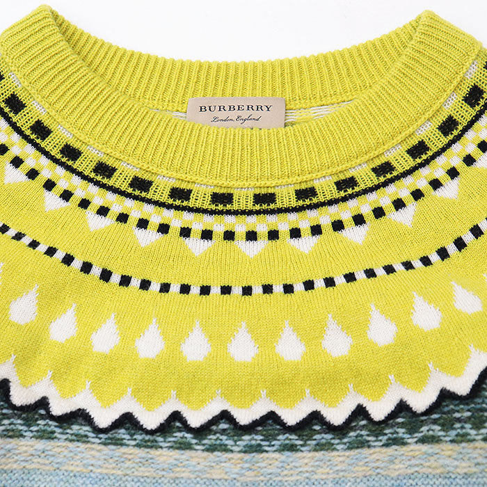 Burberry Crazy Pattern Cashmere Blend Sweater