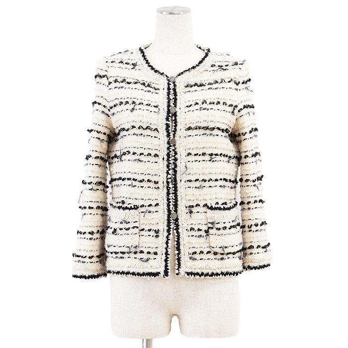 Chanel 05A P26658 Knit Tweed Wool Cashmere Jacket