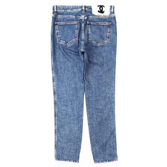 Chanel P74543 Shearling Denim Pants