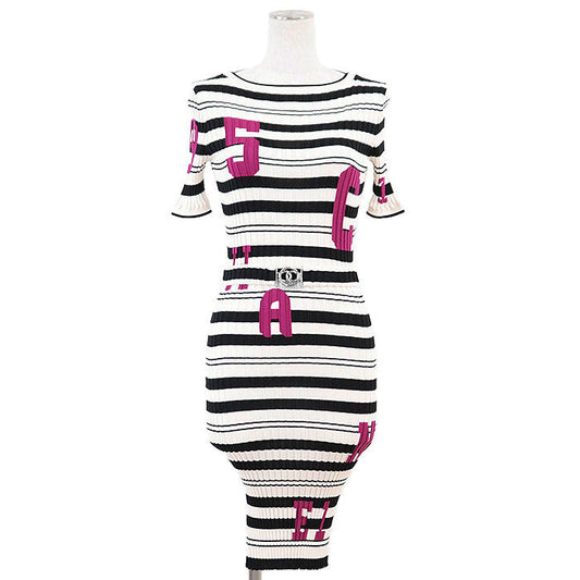 Chanel P60636 Silk Rib Knit Dress