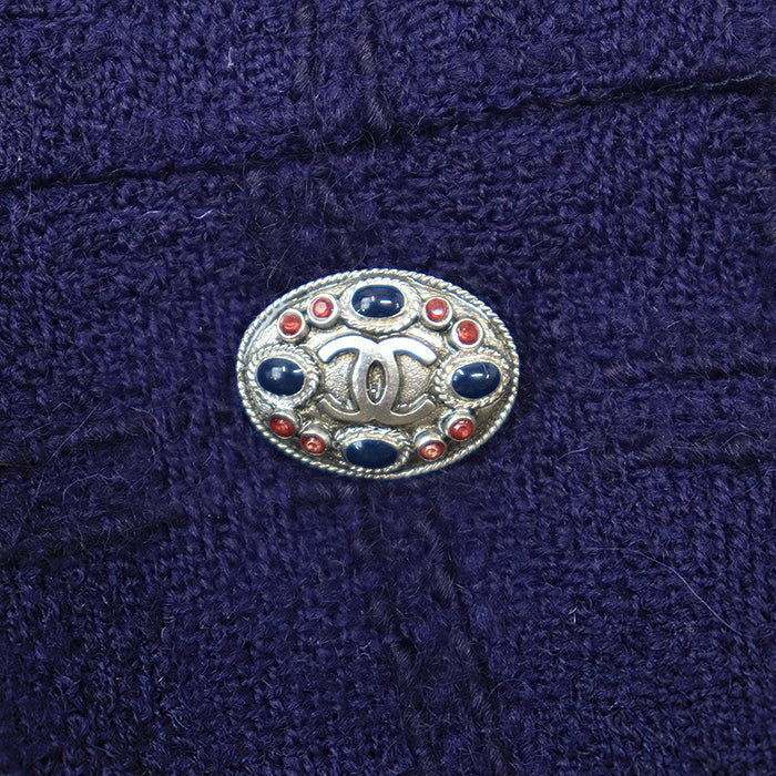 Chanel P51808 Tweed Gripoix COCO Mark Charm Wool Skirt