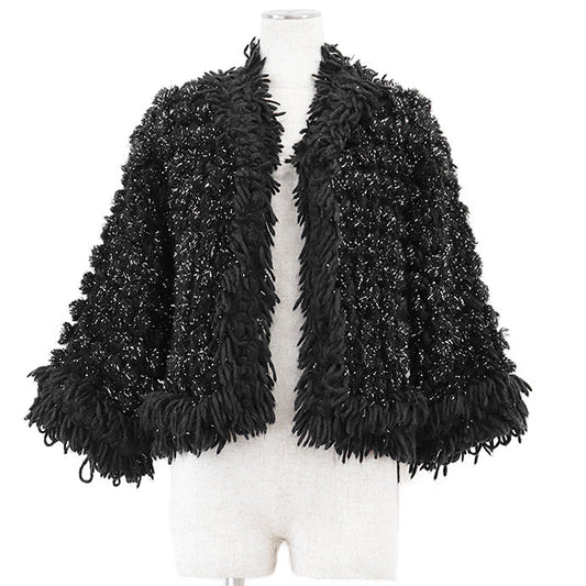 Chanel Alpaca Mohair Knit Fringe Jacket