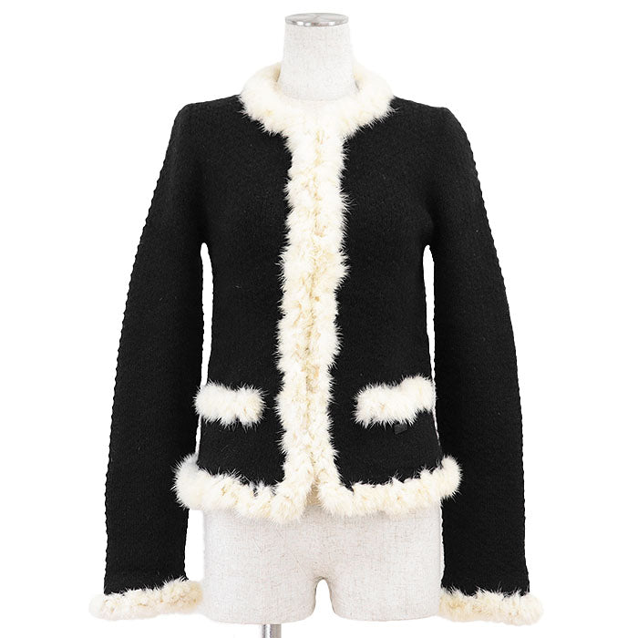 Chanel Mohair Blend Knit Cardigan Jacket