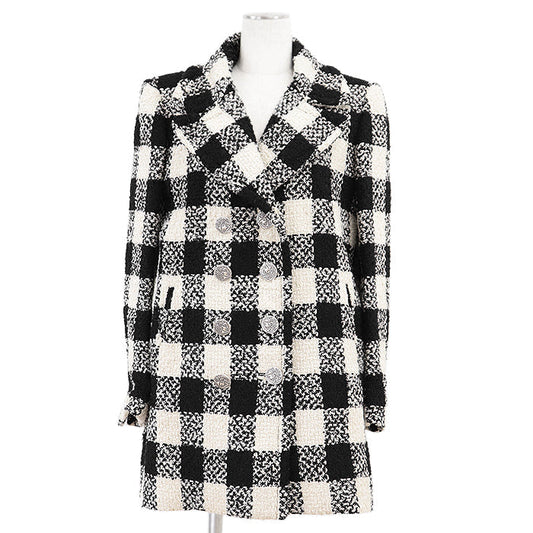 Chanel P54393 Tweed Wool Silk Coat
