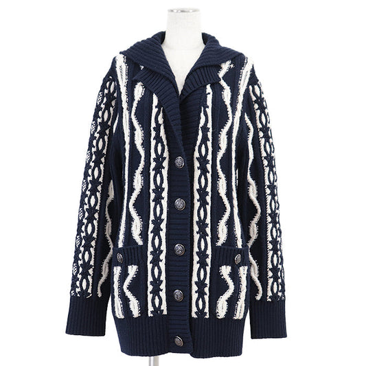 Chanel P59195 Wool Cashmere Knit Cardigan