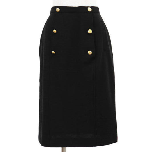 Chanel Knit Jersey 100% Wool Skirt