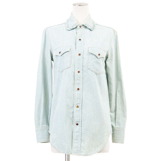 Saint Laurent Paris Western Shirt Cotton Long Sleeve Shirt