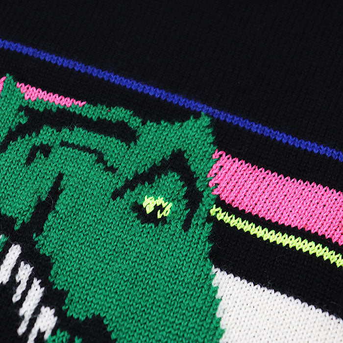 Saint Laurent Paris Dinosaur Star Stripe Middle Gauge Knit