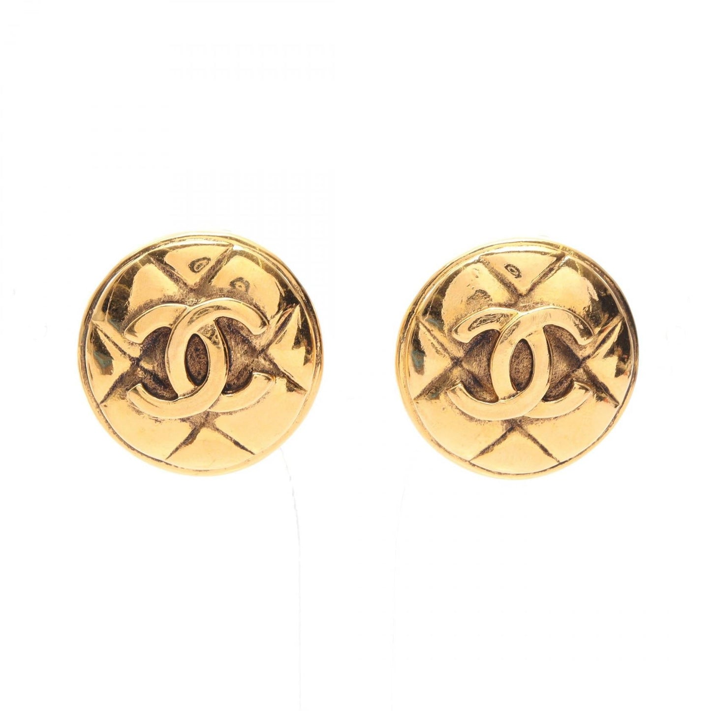 Chanel Coco Mark Matelasse Earrings