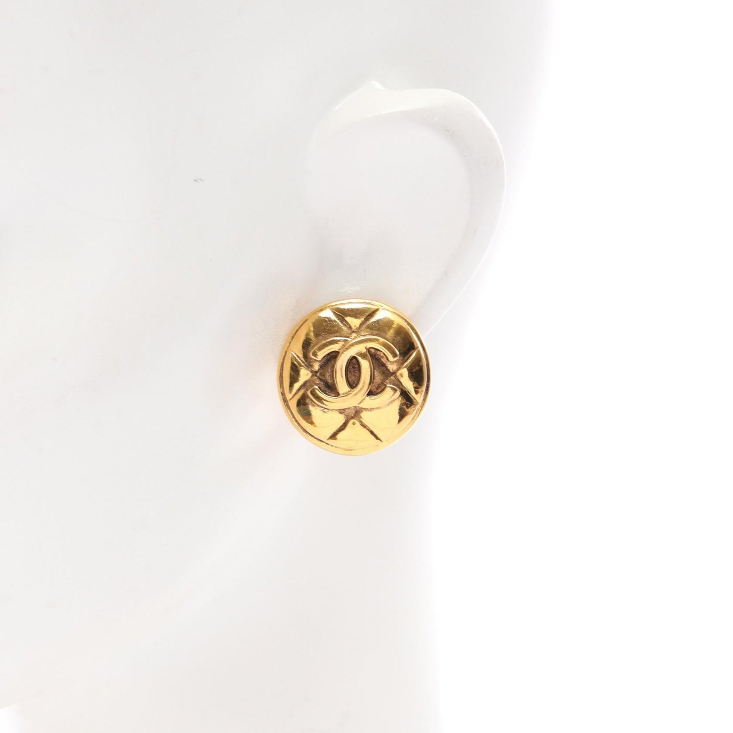 Chanel Coco Mark Matelasse Earrings