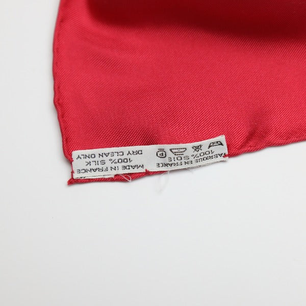 HERMES scarf silk Red Carre90 scarf Festival Women  d
