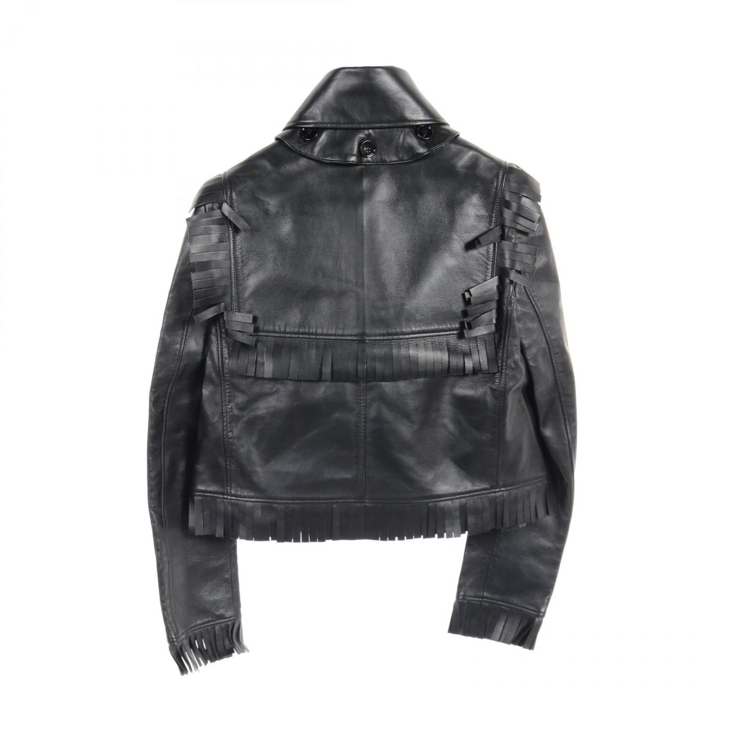Burberry Fringed Lamb Leather Jacket