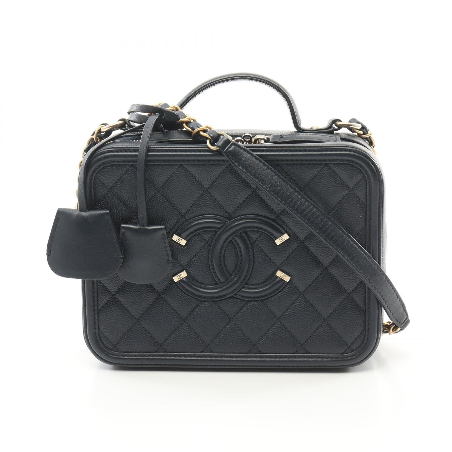 Chanel CC Filigree Grained Calfskin Shoulder Bag