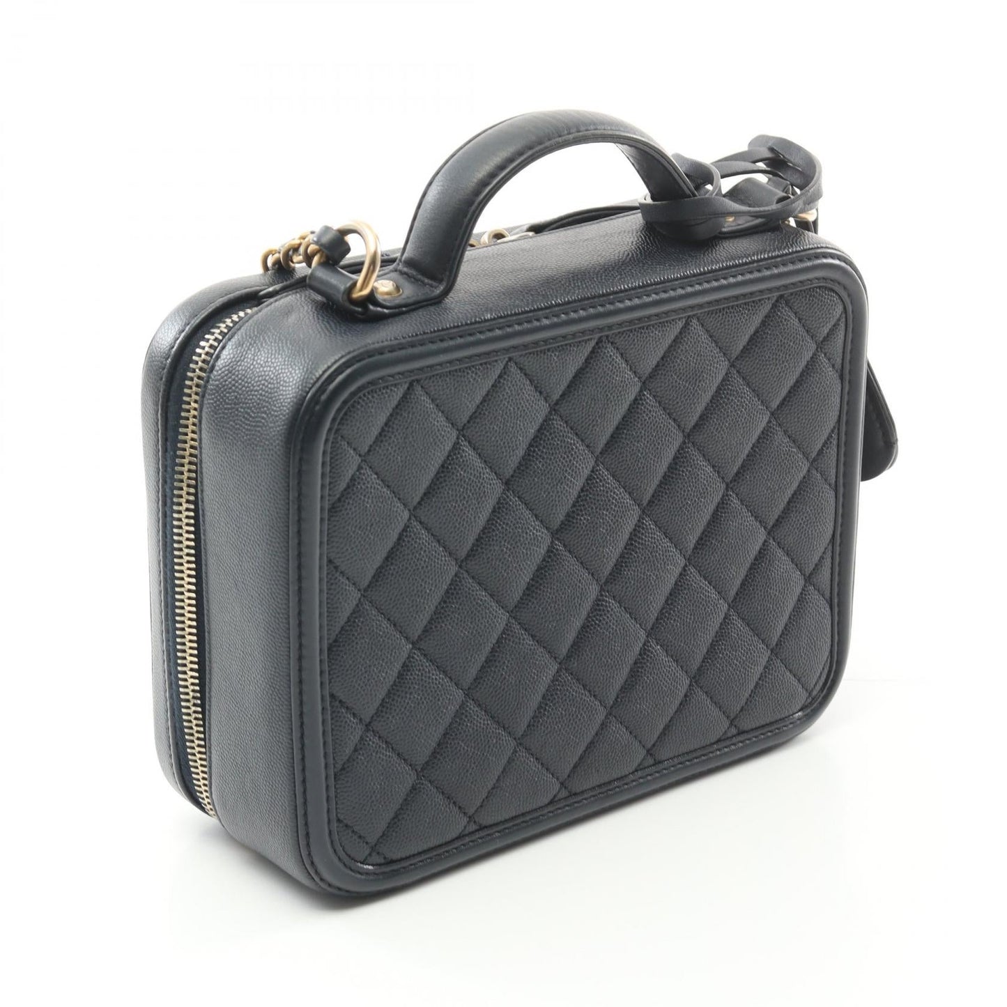 Chanel CC Filigree Grained Calfskin Shoulder Bag