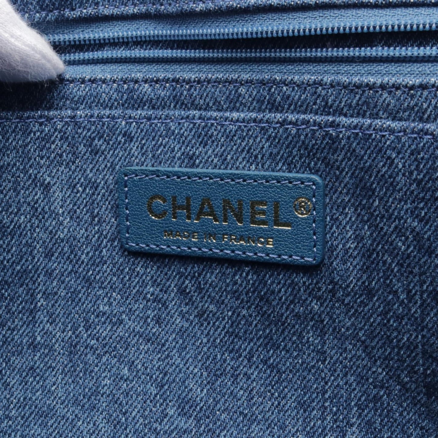 Chanel Egypt Line Denim Shearling Shoulder Bag