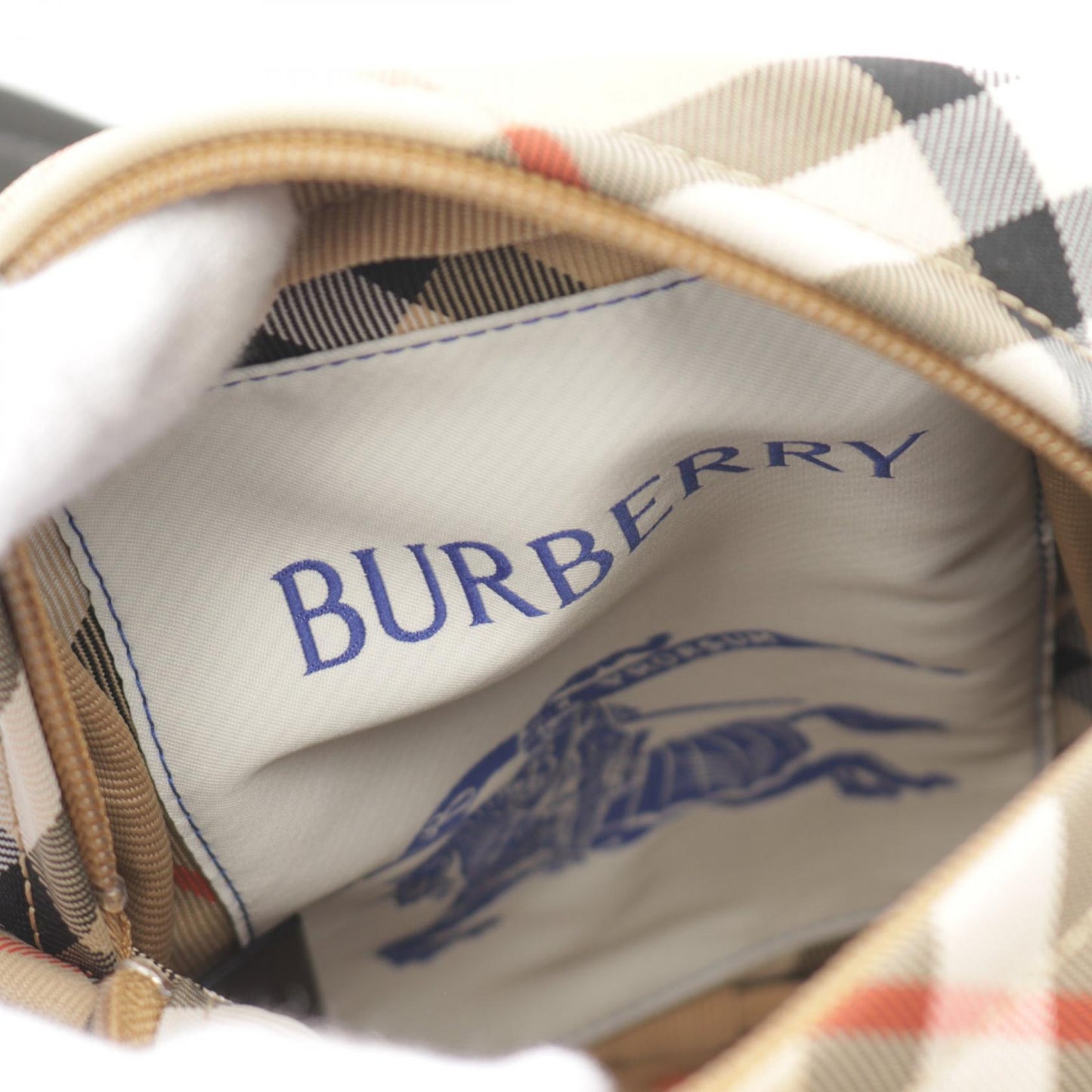 Burberry Canvas   Check Phone Pouch Shoulder Bag 8097637