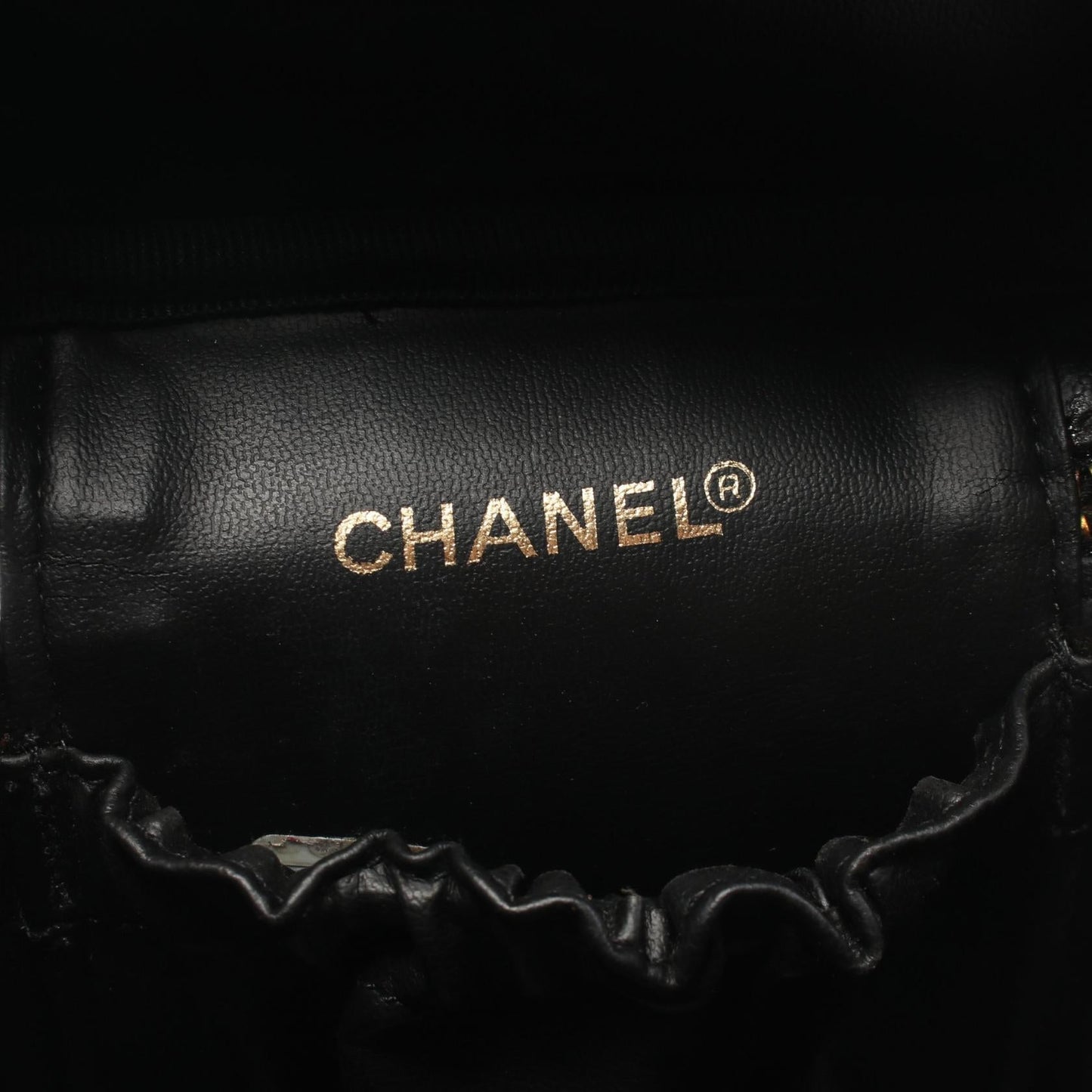 Chanel Coco Mark Leather Handbag Black A01998