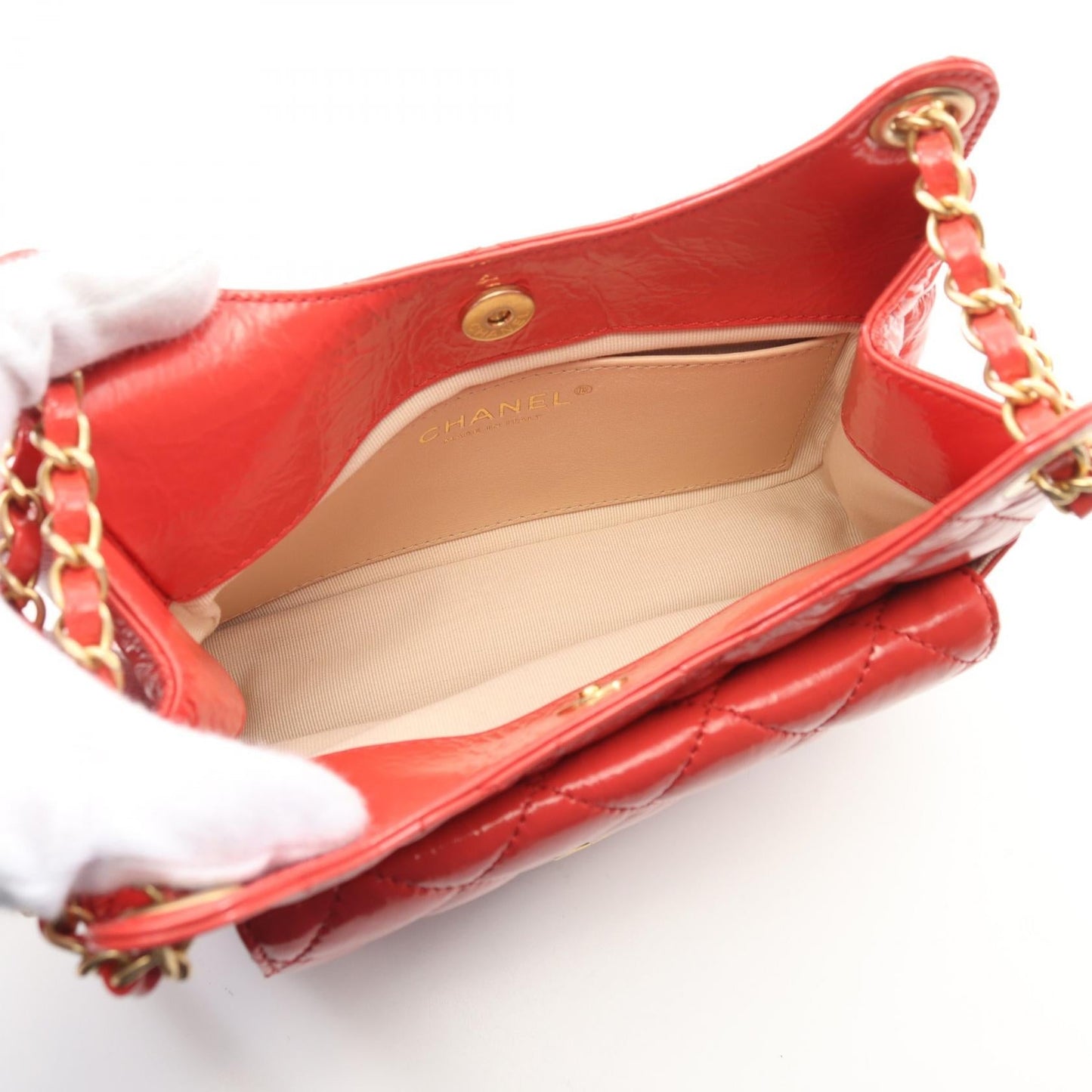 Chanel Matelasse Patent Leather Shoulder Bag