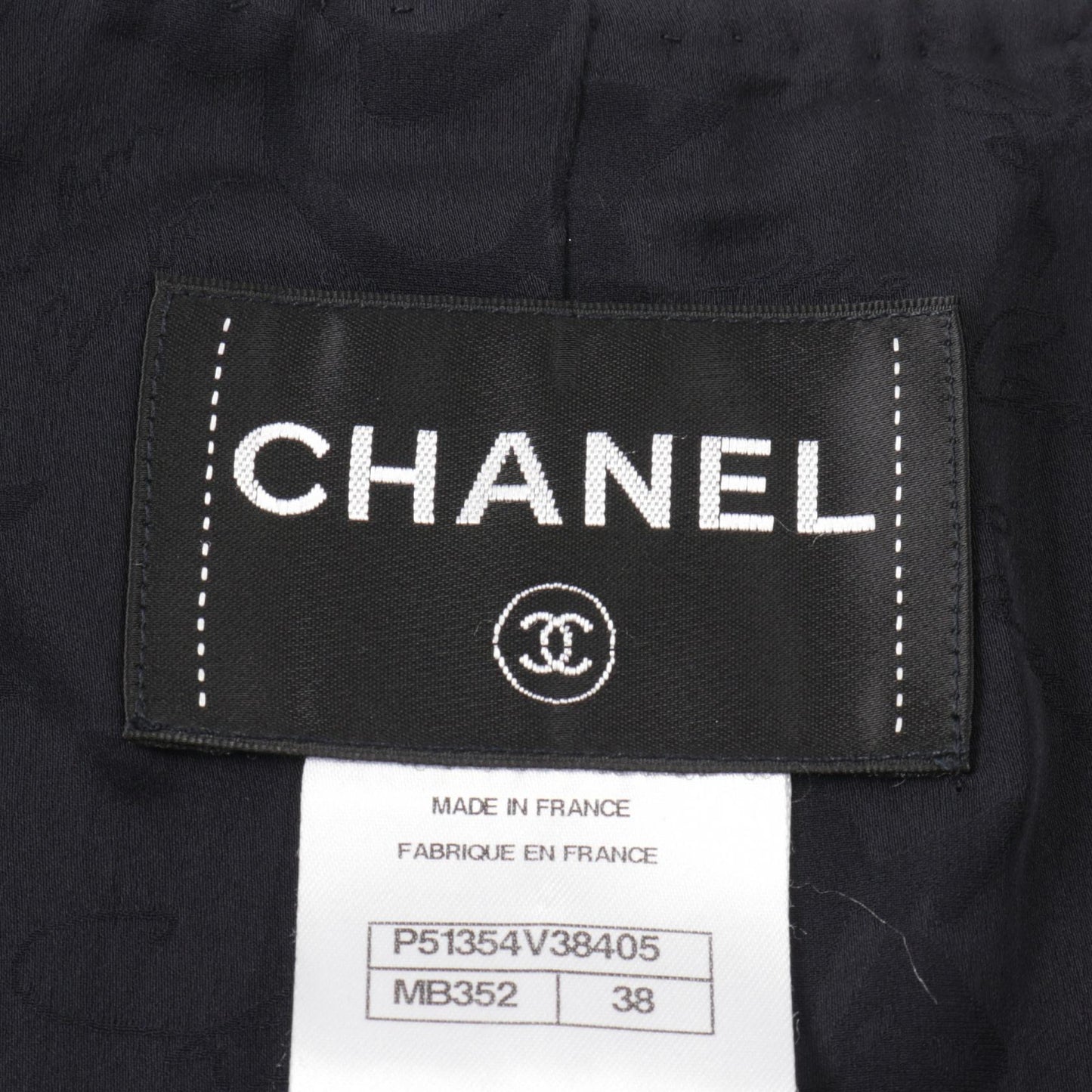Chanel Coco Mark Button Cotton Collarless Jacket Outerwear