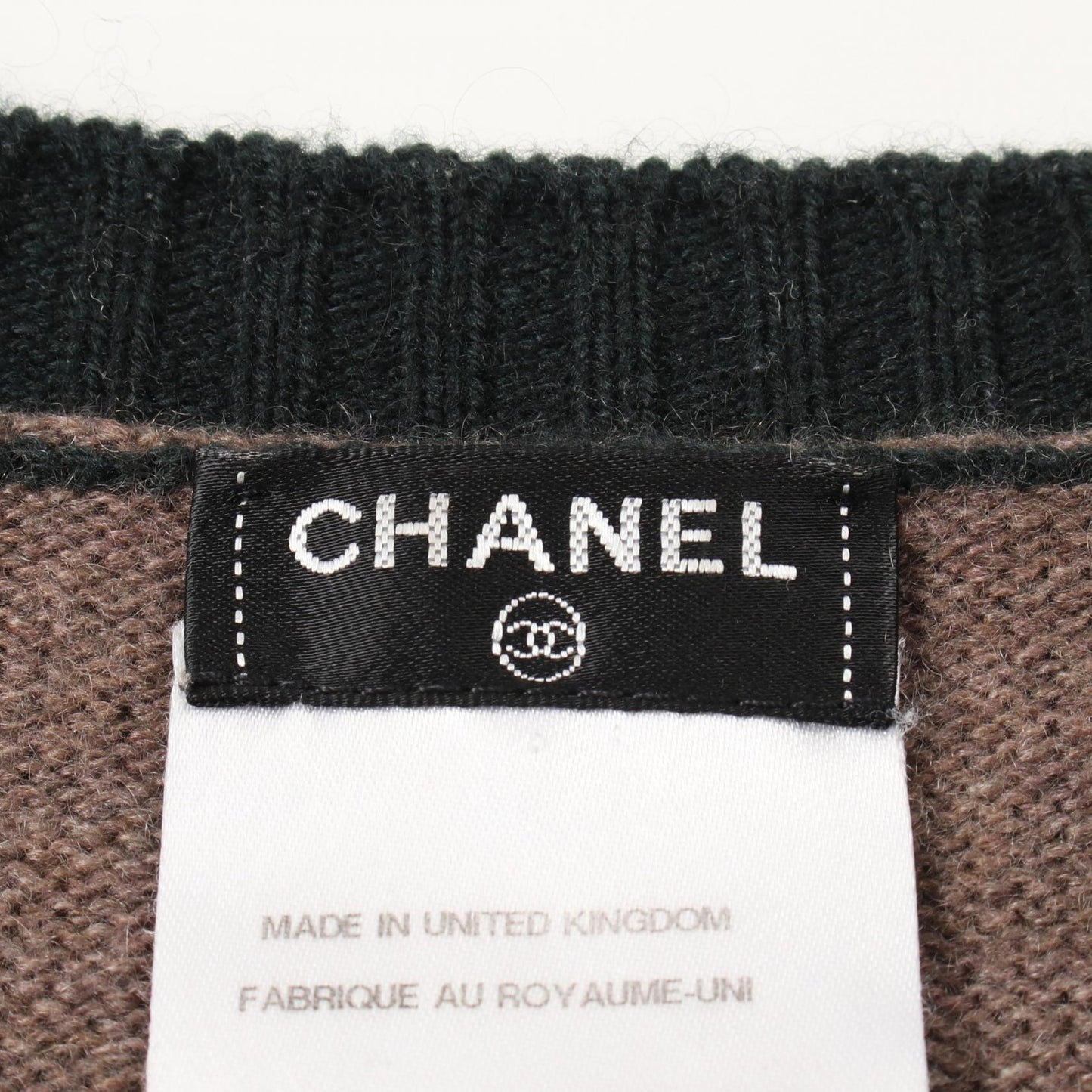 Chanel Coco Mark Turnlock Cashmere Dress