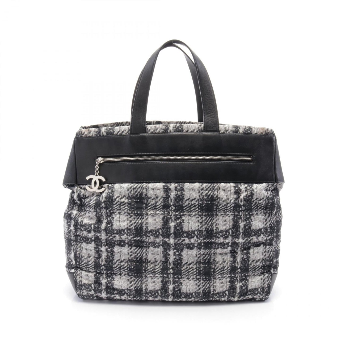Chanel Coco Mark Nylon Leather Tote Bag