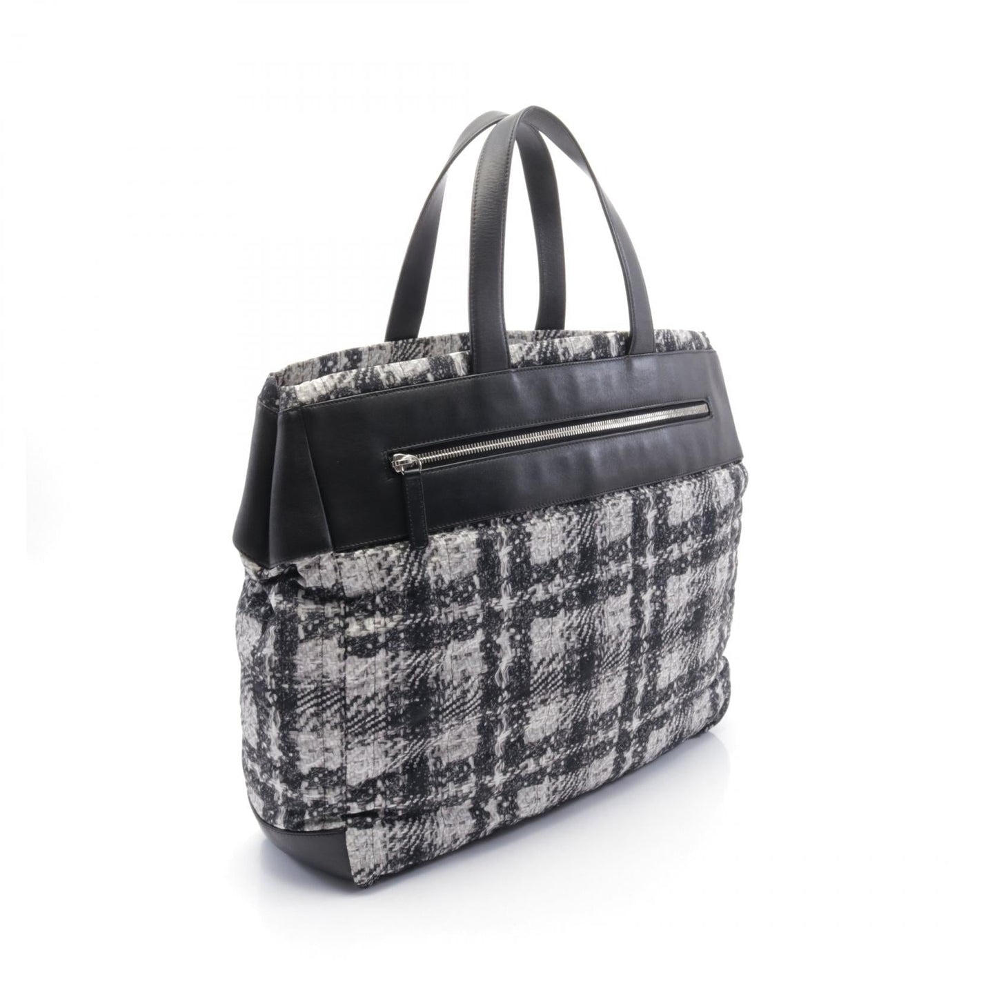 Chanel Coco Mark Nylon Leather Tote Bag