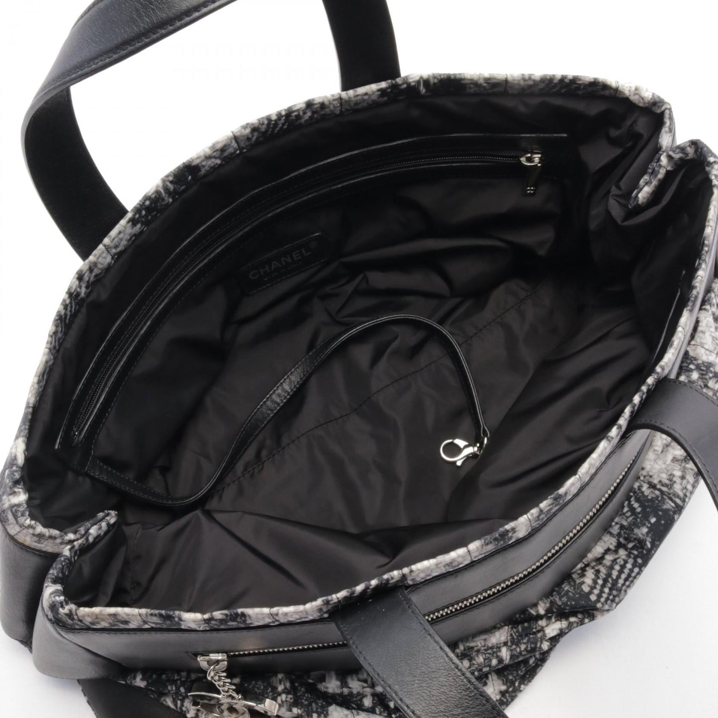 Chanel Coco Mark Nylon Leather Tote Bag