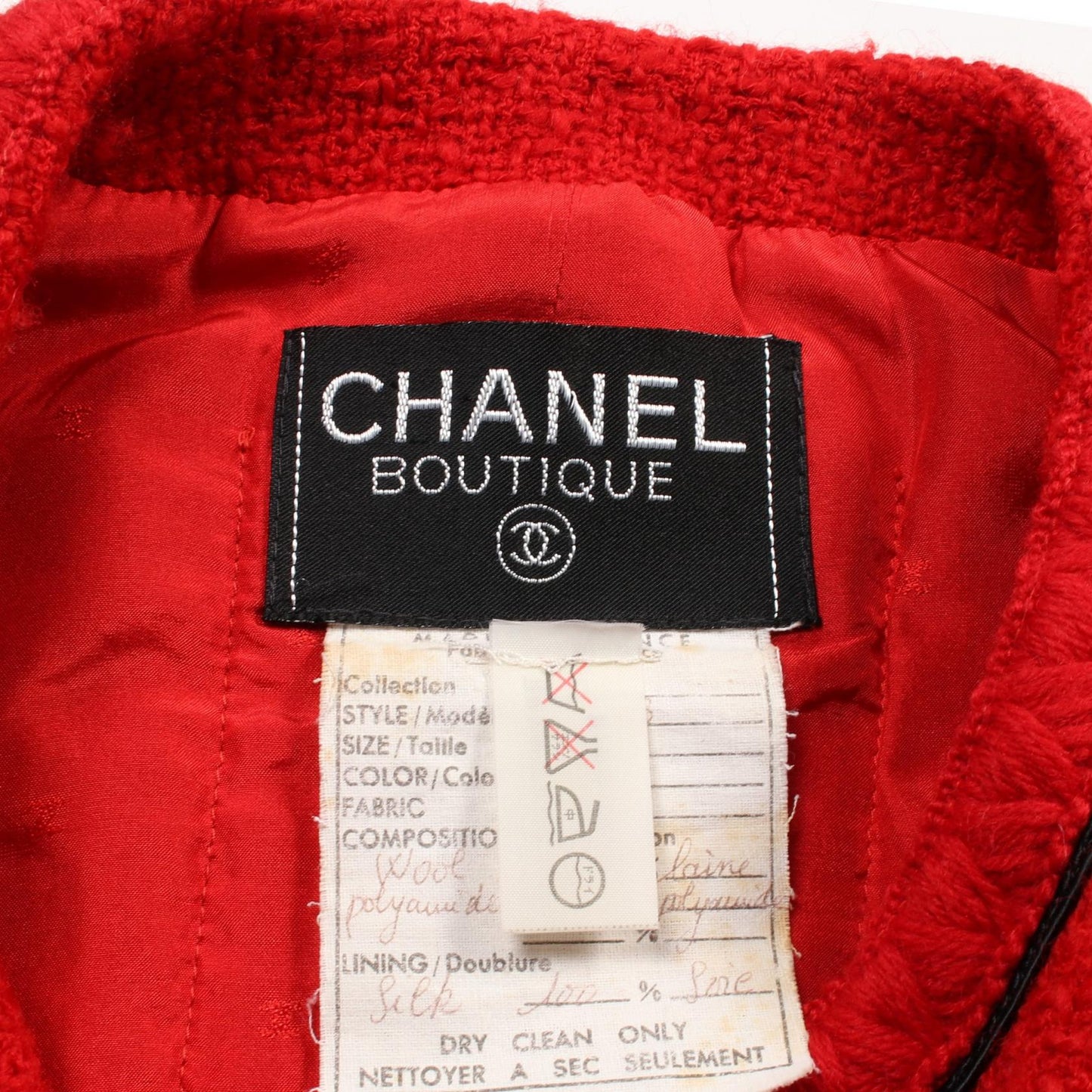 Chanel Coco Mark Button Wool Nylon Outerwear