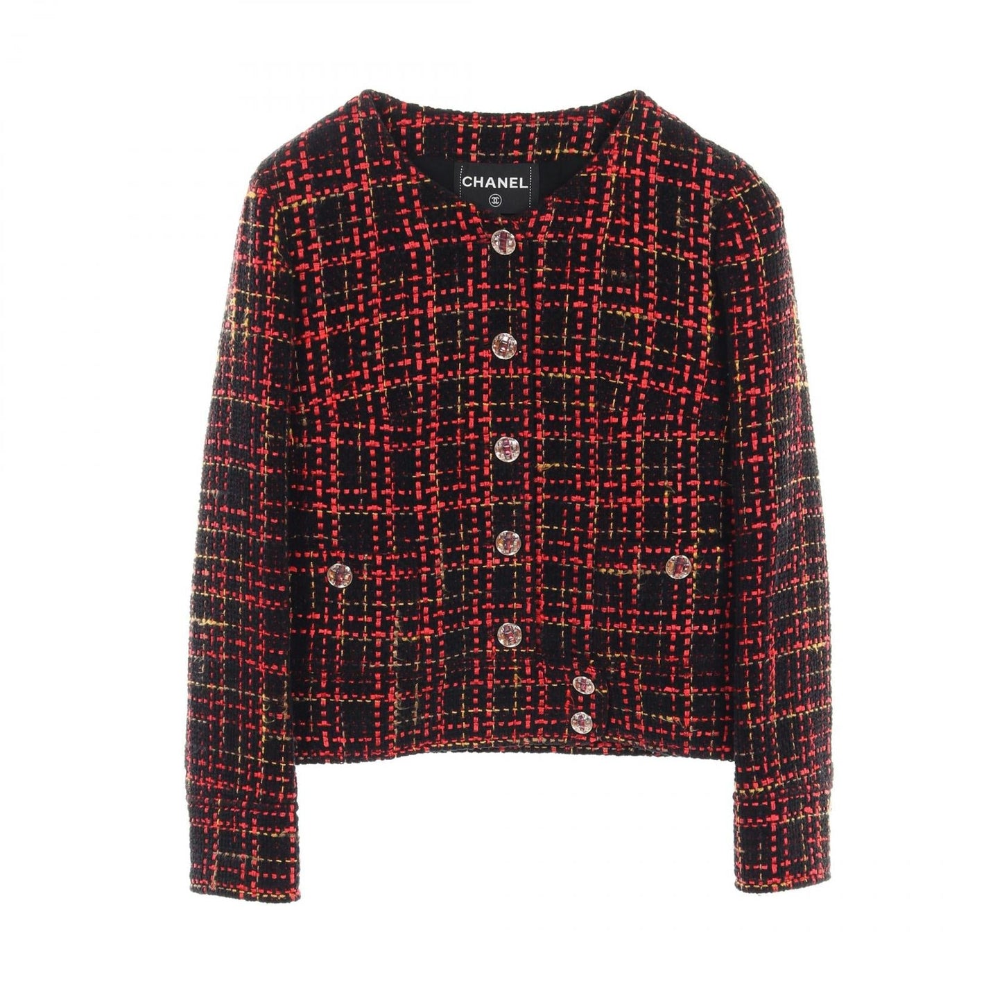 Chanel P73176V64615 Wool Cashmere Cotton Collarless Jacket