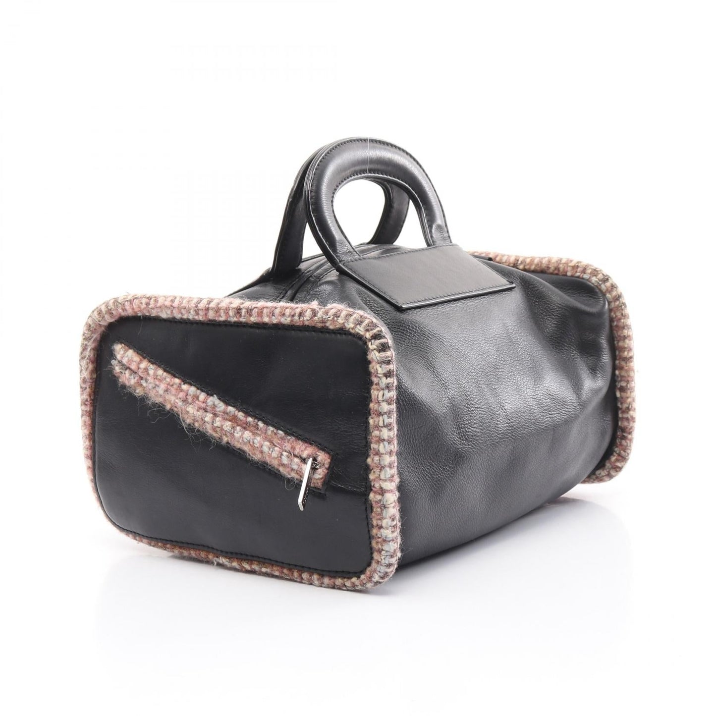 Chanel Handbag Leather Fabric Handbag