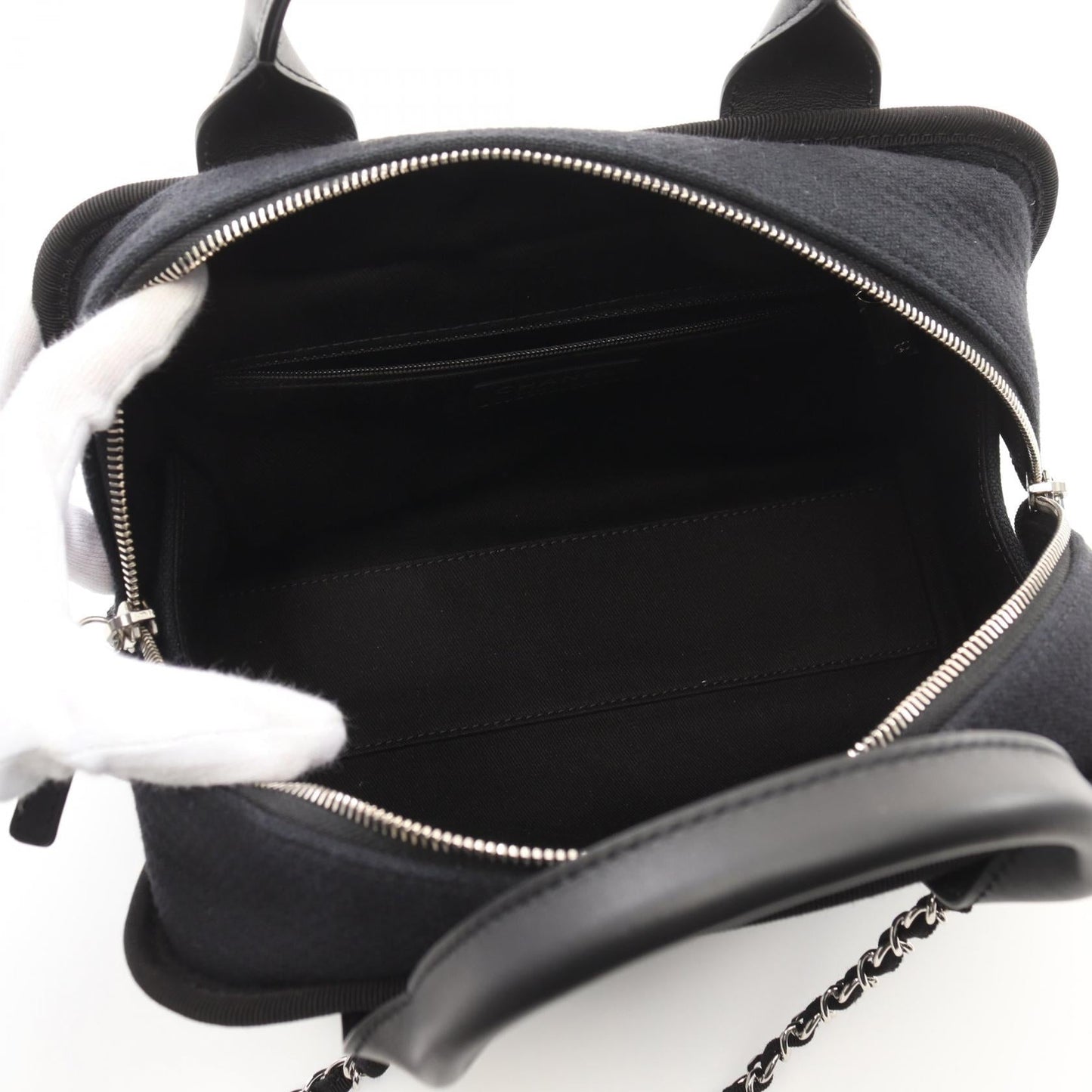 Chanel Deauville Canvas Leather 2way Shoulder Bag
