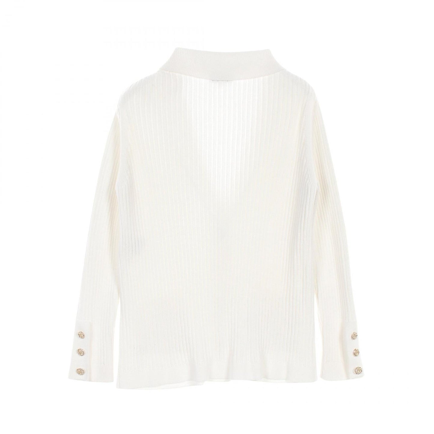 Chanel Coco Mark Button Cotton Cardigan