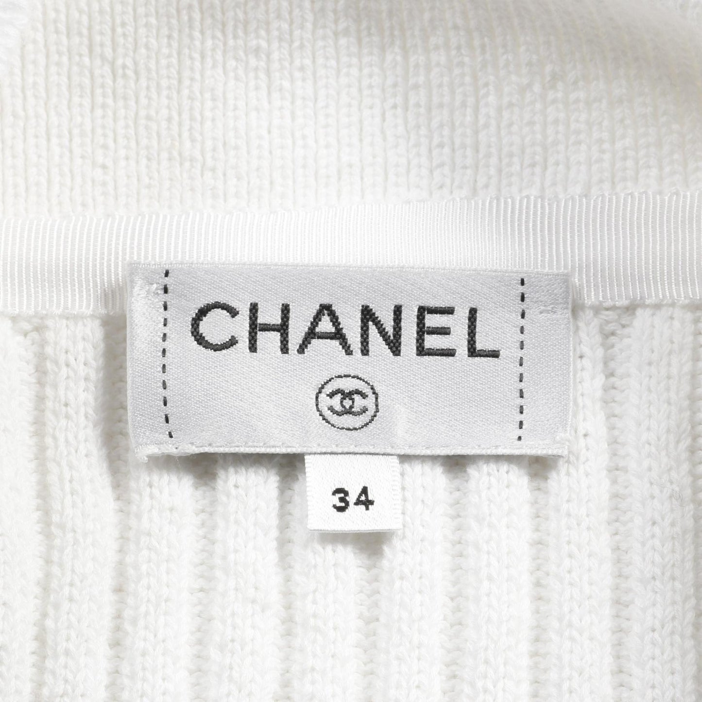 Chanel Coco Mark Button Cotton Cardigan