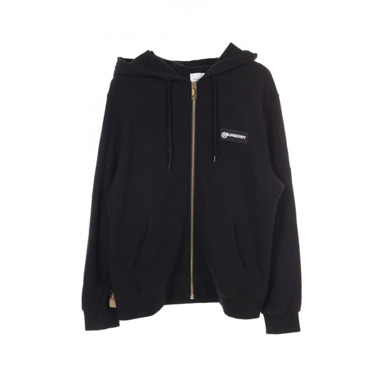 Burberry   Check Panel Cotton Hoodie