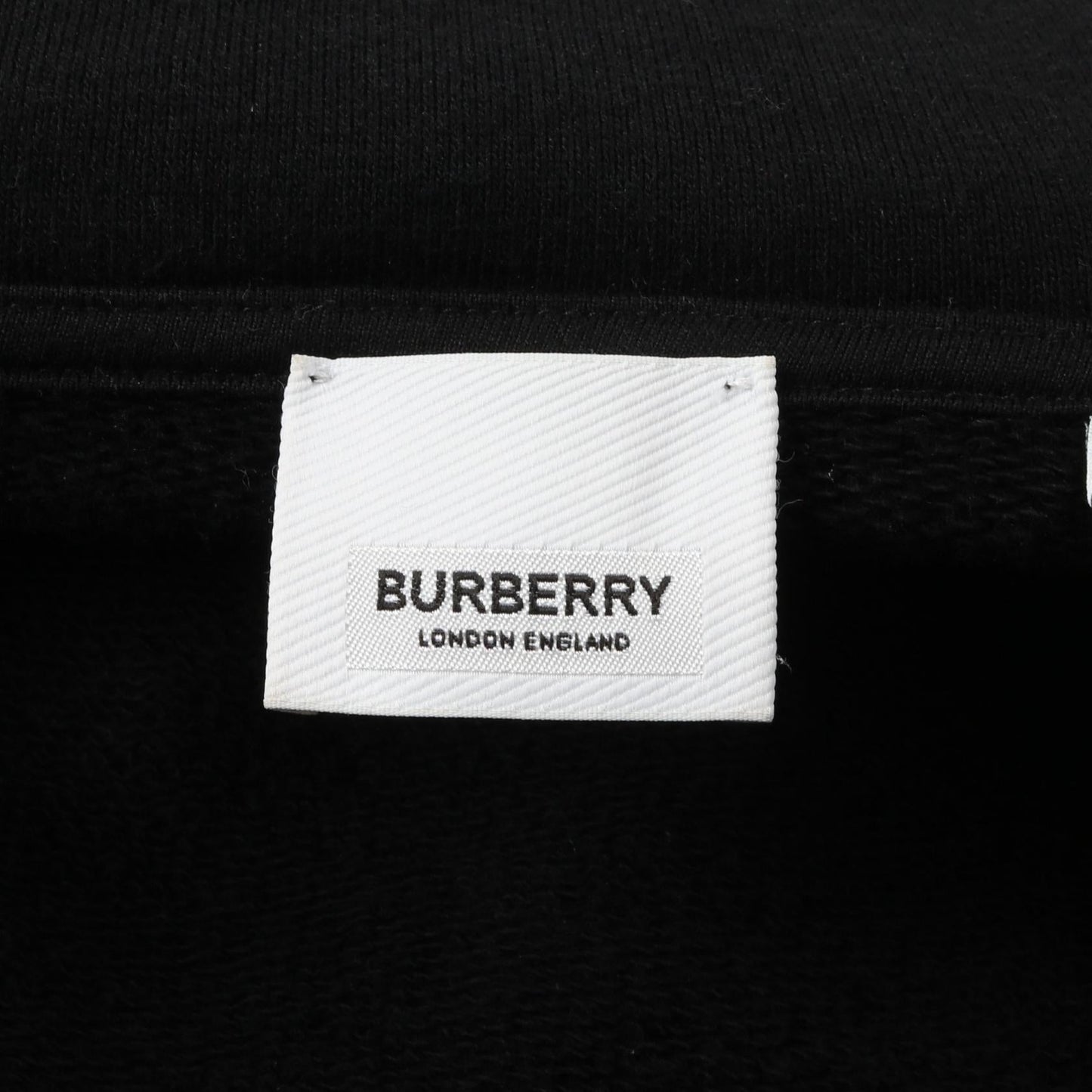 Burberry   Check Panel Cotton Hoodie