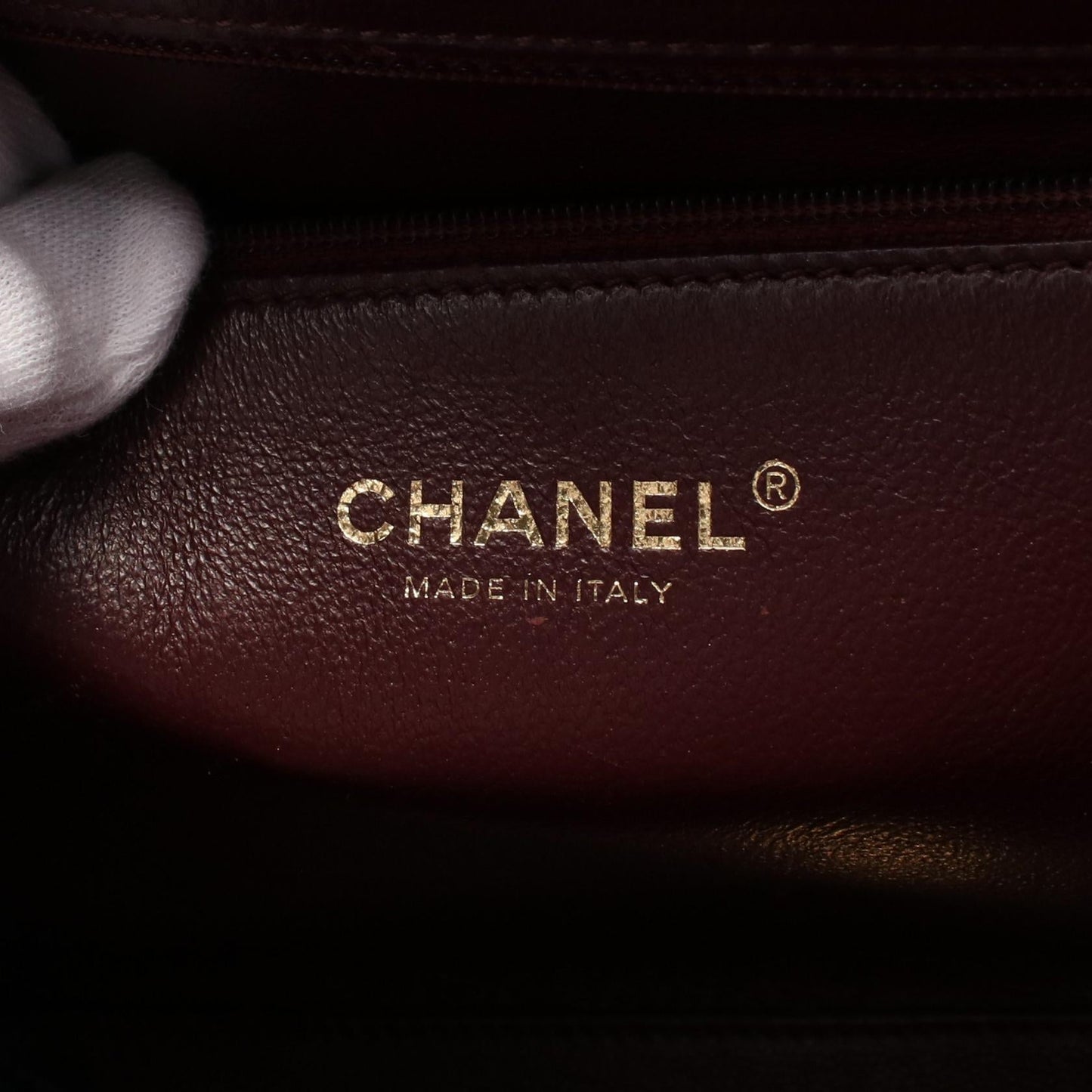 Chanel Chevron V Stitch Leather Shoulder Bag