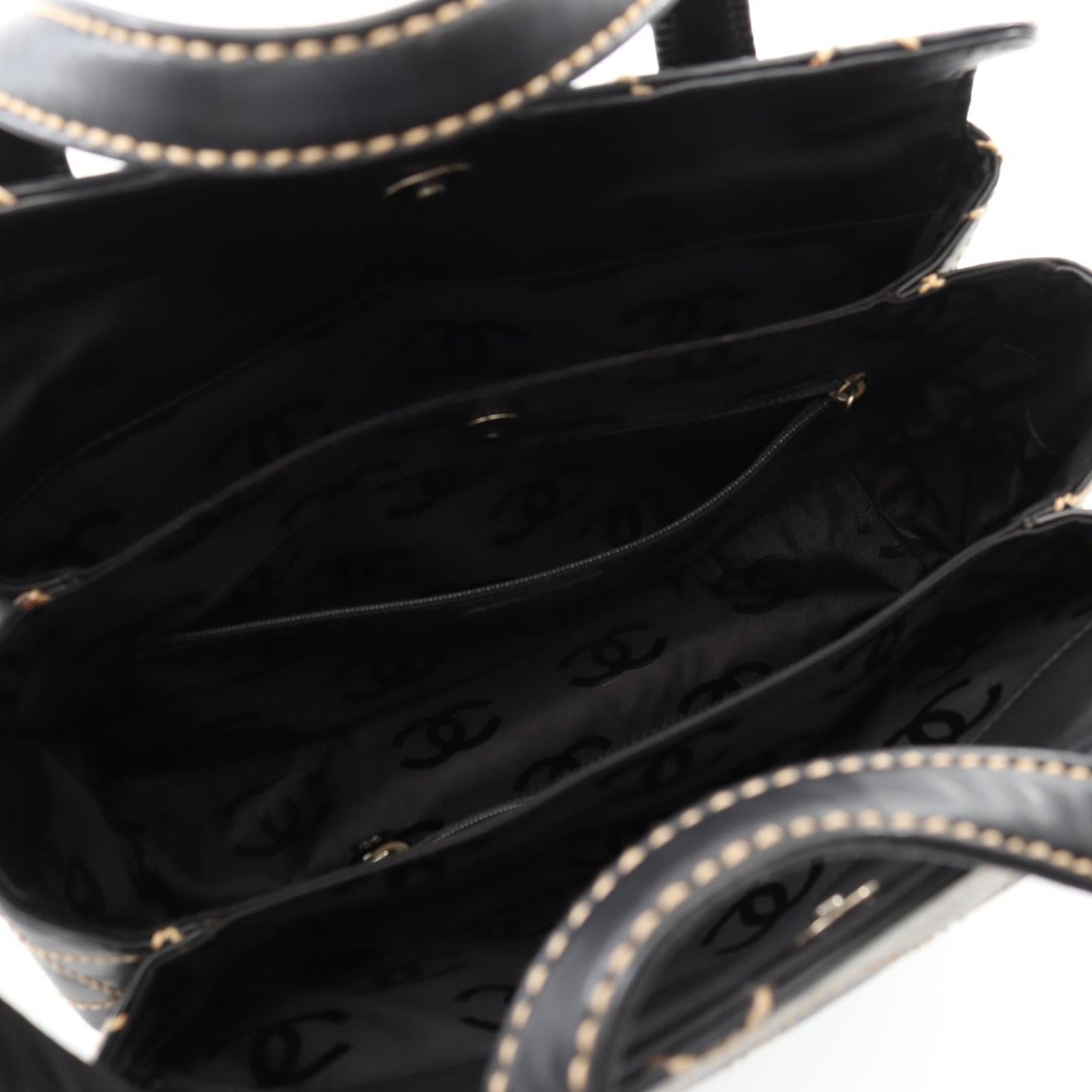 Chanel Wild Stitch Leather Tote Bag