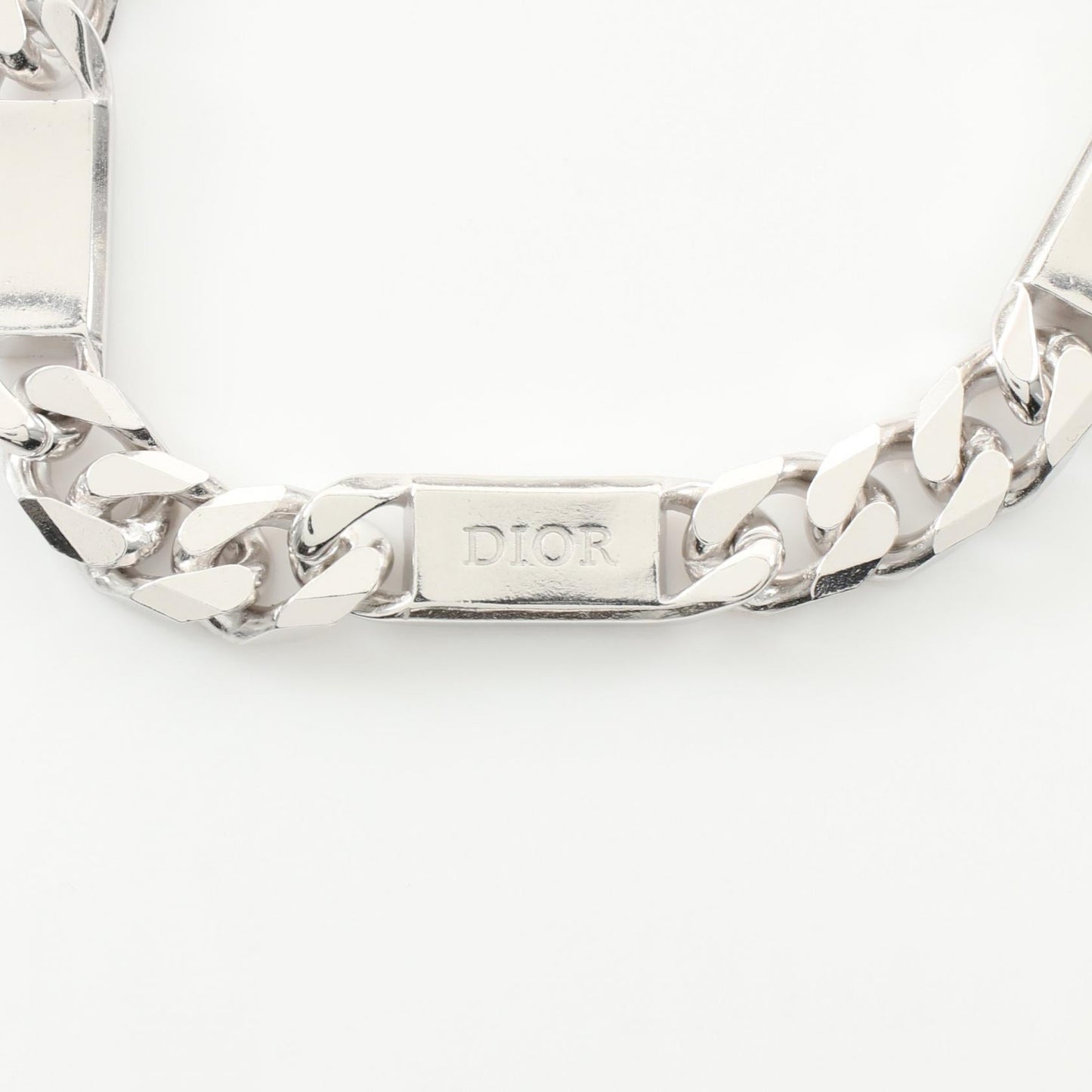 Dior Homme Chain Link Cannage Silver 925 Bracelet