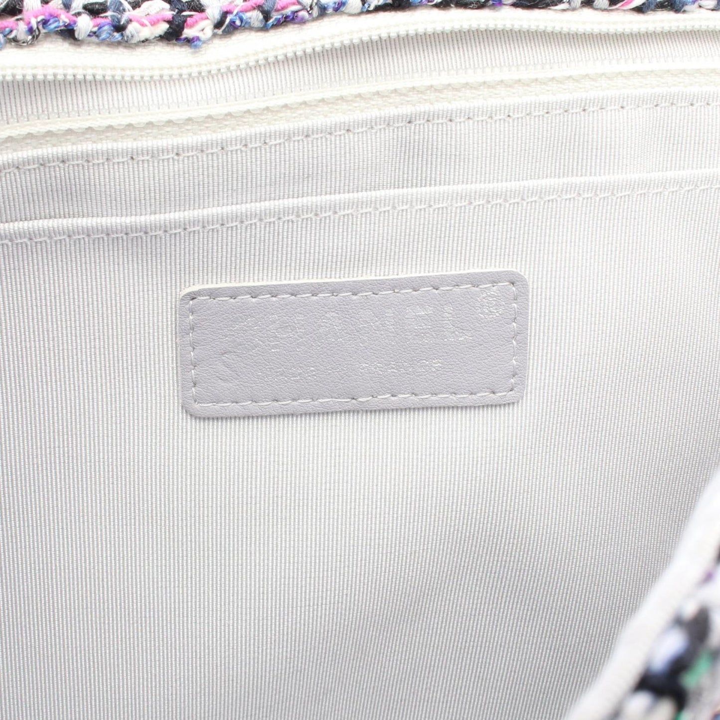 Chanel Camellia Fabric Leather Shoulder Bag